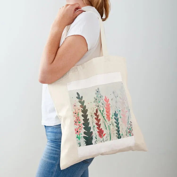 

White Floral Tote Bag Lady bags custom canvas bag Canvas bag shopper women