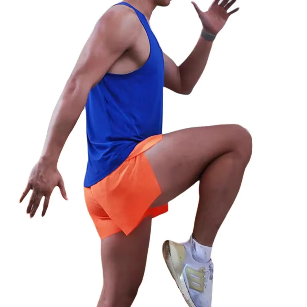 New Quick Drying Running Shorts Breathable Lightweight GYM Short Solid Color Sports Pants Men