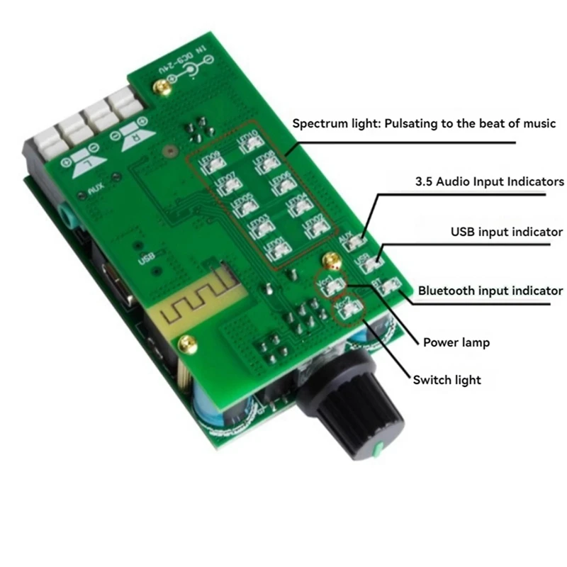 Carte amplificateur Bluetooth 5.0, technologie audio, niveau Hifi 2.0, sortie audio numérique 2x50W, TPA3116