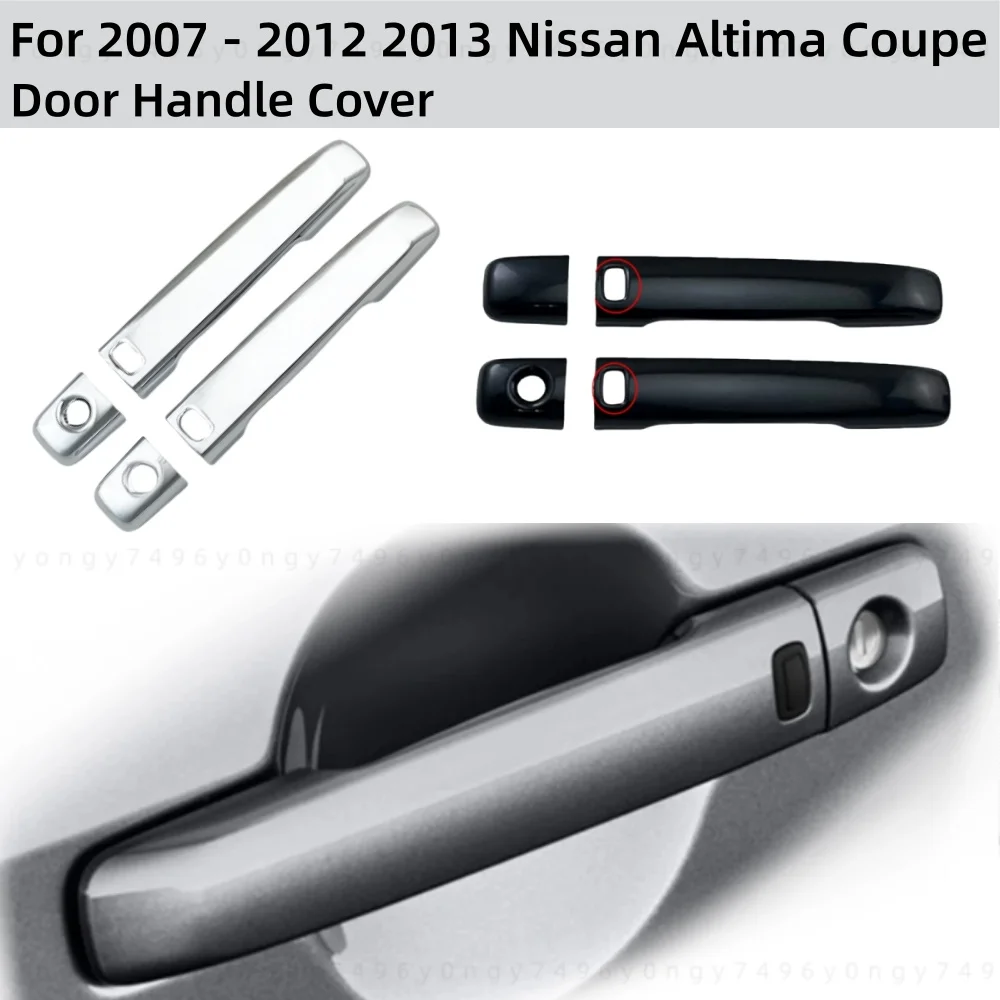 

For 2007 2008 2009 2010 2011 2012 2013 Nissan Altima Coupe Car Modification Door Handle Bowl Cover ABS Glossy Black Carbon