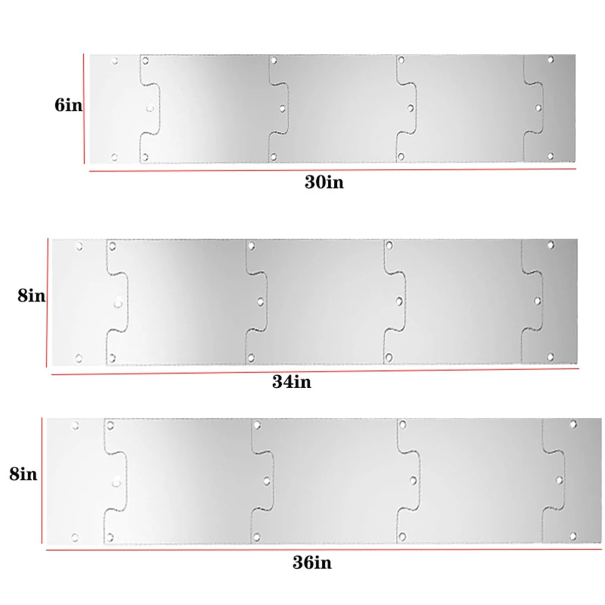 BAAQ Door Kick Plate, Heavy-Duty Anti-Scratch Protection for Doors Bottom, Sandblasted Interior/Exterior Use 6 X 30inch