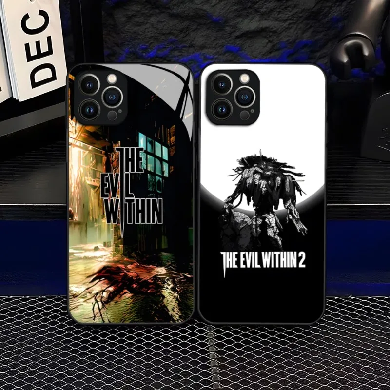 The Evil Within 2 Phone Case For IPhone 14 Pro Max 12 11 13 Mini X XR XS 8 7 6 Plus SE 2020 Tempered Glass Back Cover