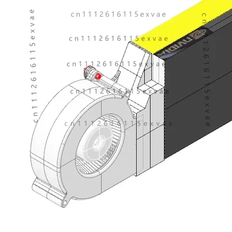 Universal High‑Power 9733 Turbo Active Fan Heatsink FOR Hygon K100‑AI Compute Card H200 Graphics Card