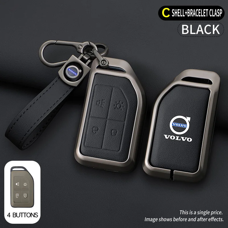 Zine Alloy Car Key Case Shell Cover Holder For Volvo FH16 RC FM EVRO 6 fh CARGO 555 FM Heavy Truck Key Full Protection Accessory