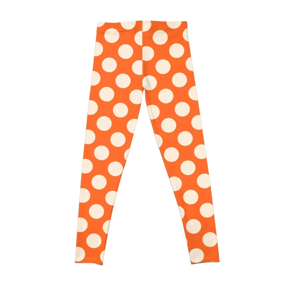 Orange Cream Polka Dot Pattern Print Leggings sport pants Fitness's gym clothes fitness set gym Womens Leggings