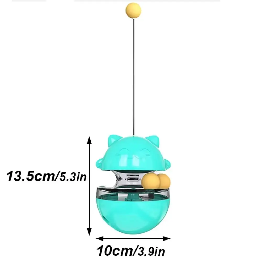 Interactive Cat Turntable Toys Treat Dispenser Self Play Leaking Food Ball Tilting Tease Fun Training Cat Puzzle Feeder