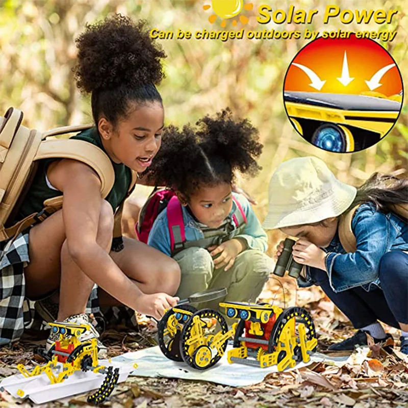 12 em 1 experimento científico robô solar brinquedo haste kits de brinquedo educação robô programação experimento brinquedos ao ar livre presente do dia das crianças