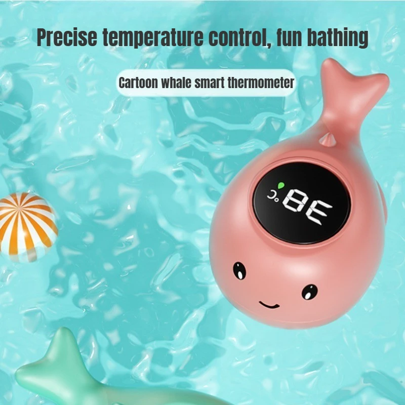

Baby Bath Thermometer Tub Temperature Monitor Hot Cold Water Resistant Temperature Warning Monitor Upgraded Sensor LED Display