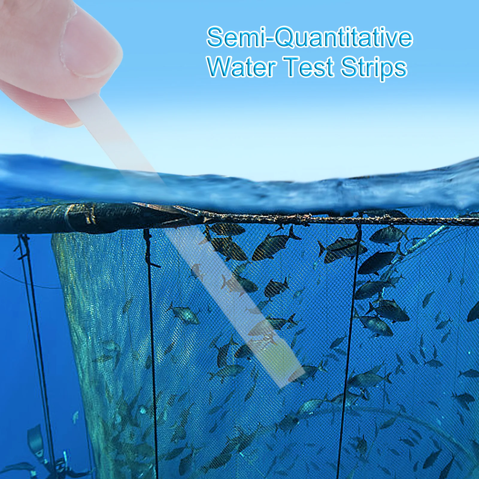 50pcs/pack Active Oxygen Detection Test Strips Widely Used Test Strips Kit For Fishpond Detecting Water Pollution