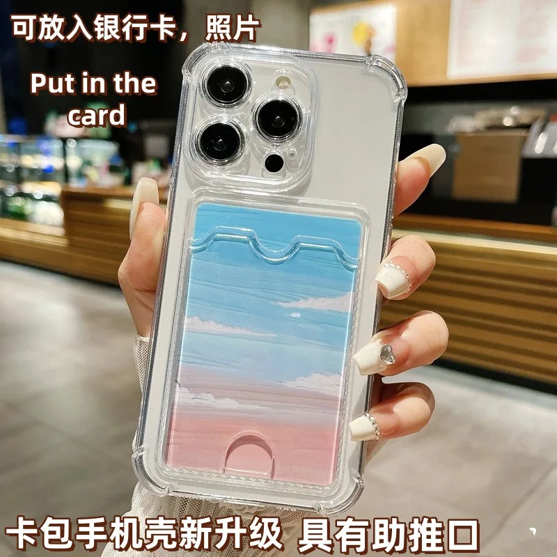 

Business Card Pack Phone Case Upgraded for Apple 14 plus Suitable for iPhone 14 plus Transparent Phone Protection Case