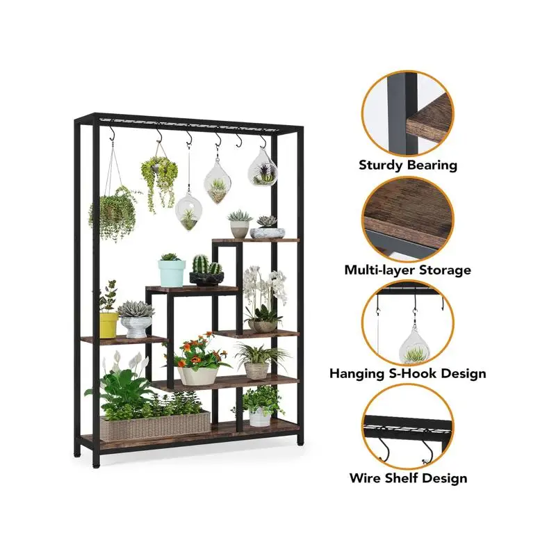 Plant Stand for Flowers - Modern & Stylish Indoor/Outdoor Display Rack, Versatile Flower Pod Holder for Home & Garden Decor,