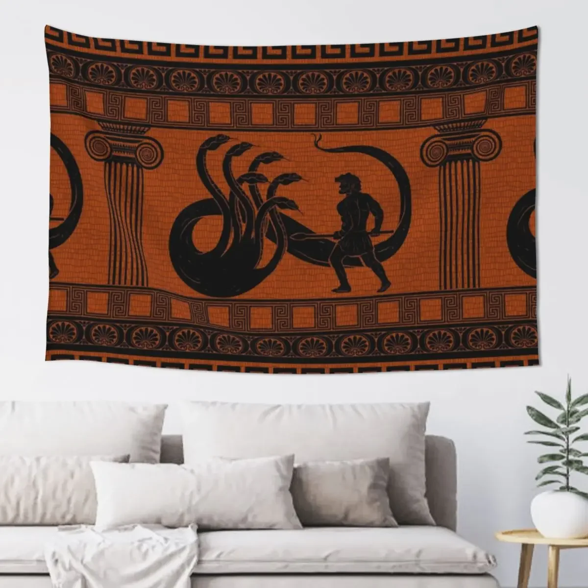 Hercules vs Hydra Tapestry Bedroom Decor Aesthetic Kawaii Room Decor Wall Hanging Decor Room Decorator Tapestry