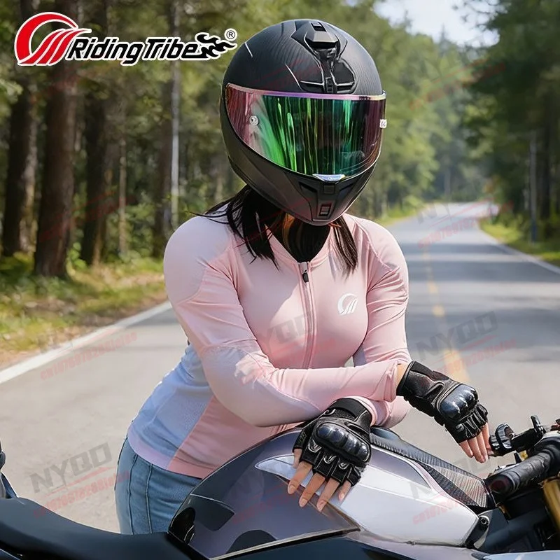 

Motorcycle Riding Suit Thin Breathable Slim Fit Summer Armor Anti Fall Mesh Long Sleeved Motorcycle Suit for Women