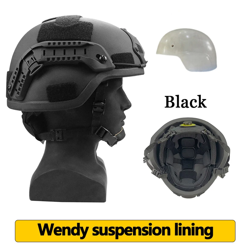NIJ IIIA Niveau 3 ACH Mich Tactische militaire gevechtsballistische UHMW-PE ballistische helm