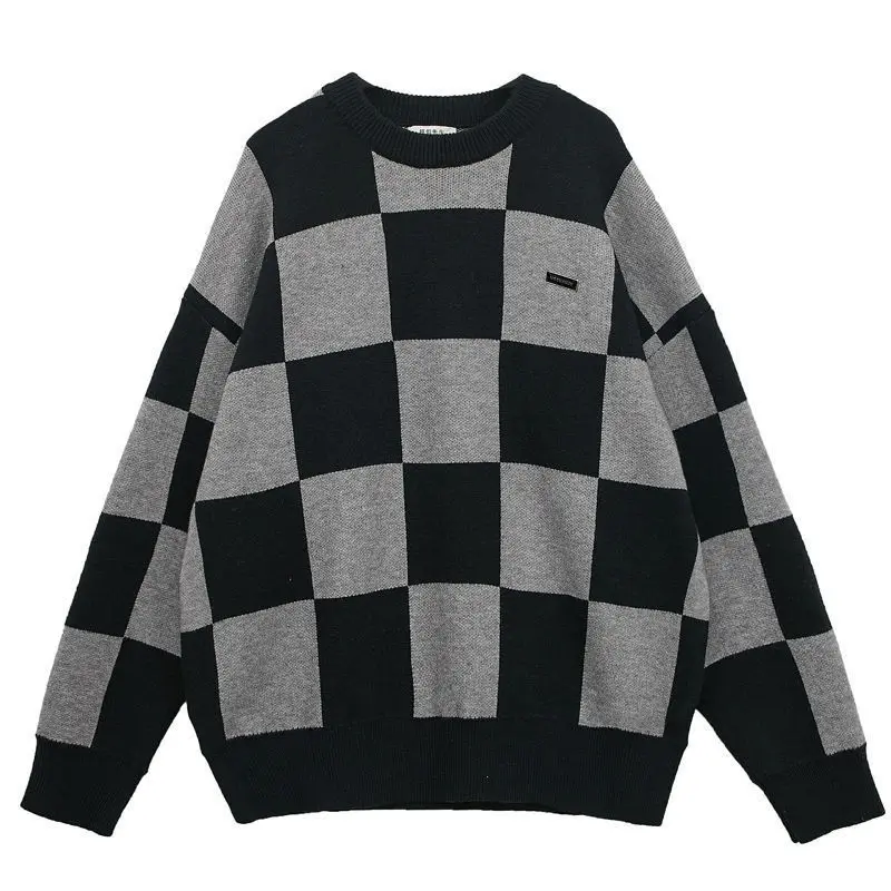 Fashion O-Neck Knitted Spliced Korean Color Sweaters Men\'s Clothing 2022 Autumn New All-match Casual Pullovers Loose Warm Tops