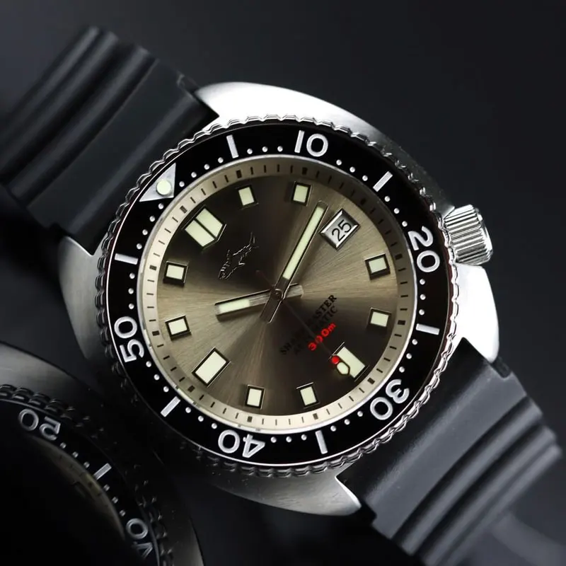 Heimdallr Men's Turtle Diver Watch Sapphire Glass Ceramic Bezel NH35 Automatic Movement Japan C3 Luminous 30Bar Rubber Strap