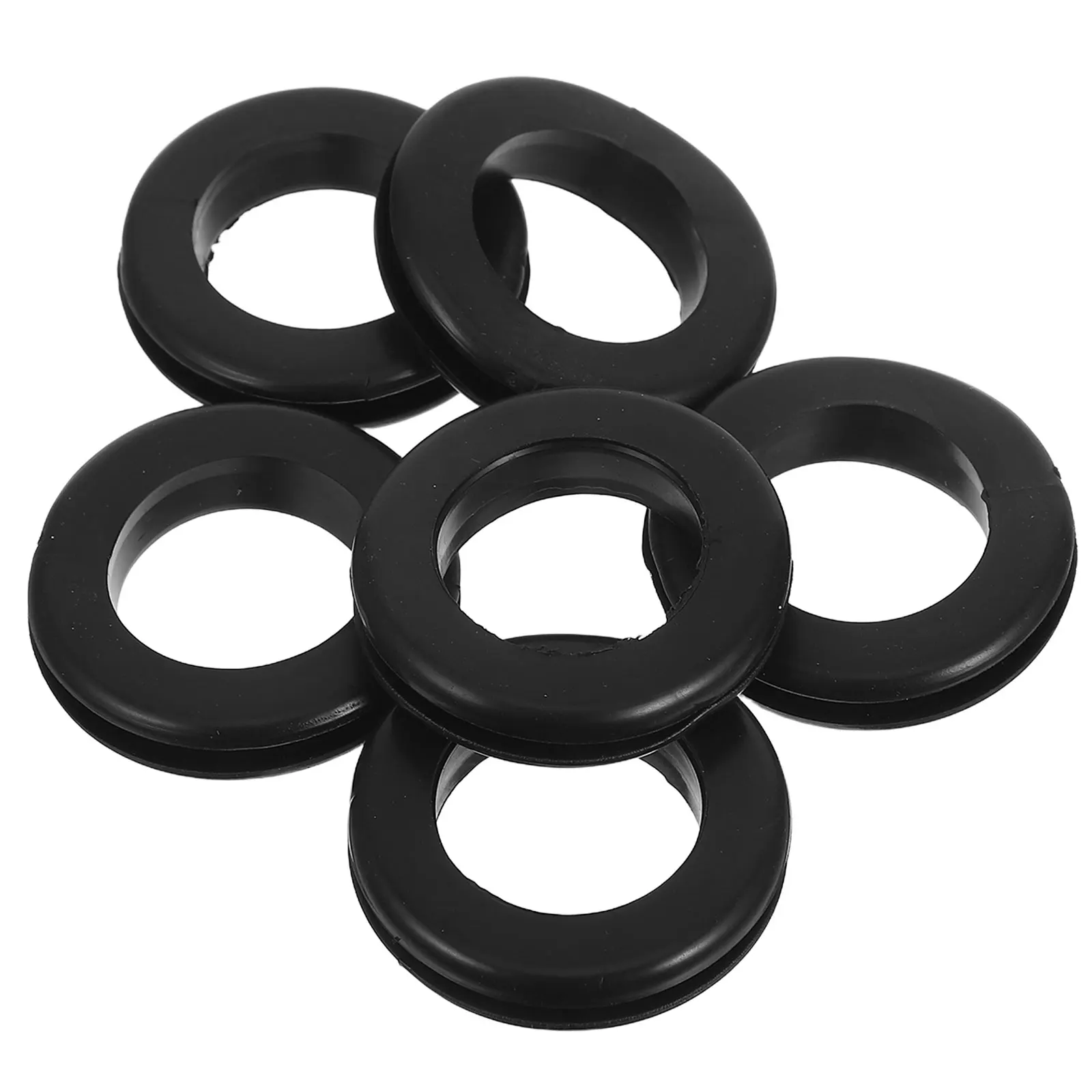 

6 Pcs Black Rubber Grommets Cable Wire Protection Hole Covers Through Hole Design Practical Non Slip Easy Installation Versatile