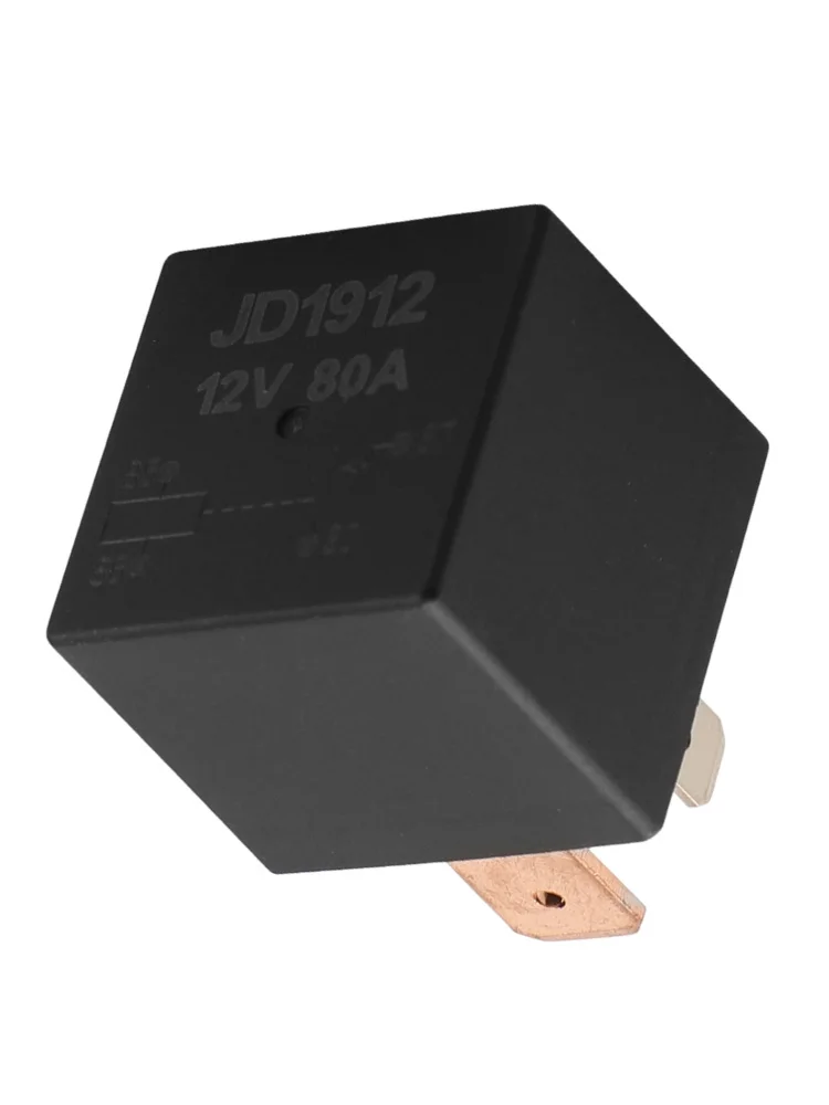 Waterproof Heavy Duty 4Pin DC 24V 12V 80A Automotive Relay JD1912 with Fuse for Car Electrical System & Automatic Control Device