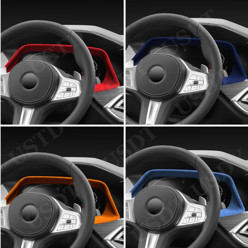 

Fit For BMW X5 X6 X7 G05 G06 G07 TOP Suede Car Front Dashboard Decorative Frame Panel Sticker Cover Trim Strip
