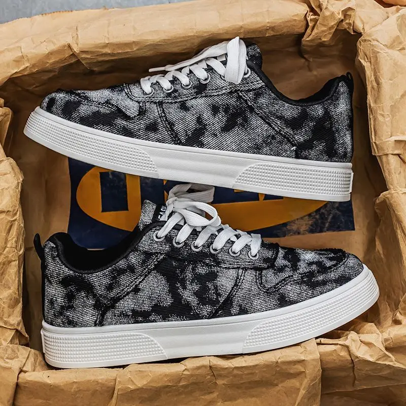 Men Summer Canvas Shoes Breathable Non Slip Casual Skateboard Sneakers Fashion Versatile Lightweight Footwear Trendy - view 6