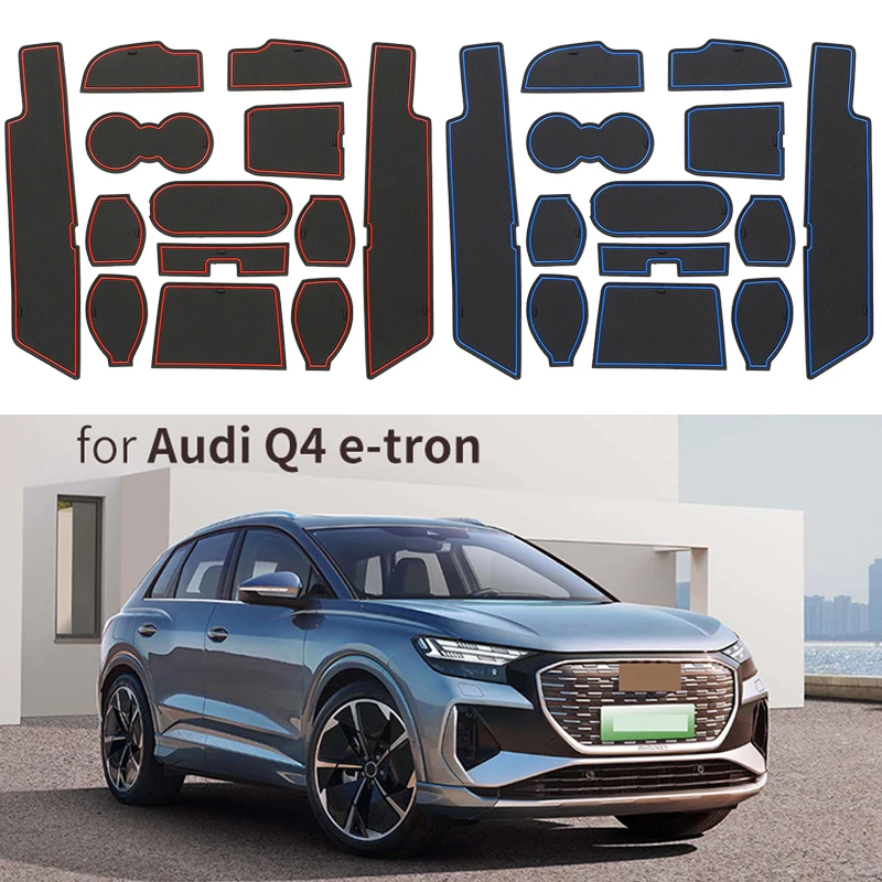 Car Door Groove Mat For Audi Q4 E-tron 2023 Door Slot Pads Modified Dust Pad Storage Pad Car Interior Accessorie