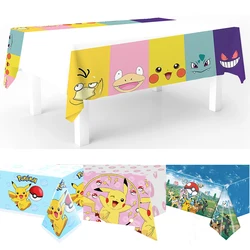 Pokemon Tablecloth Birthday Party Decoration Pikachu Plastic Tablecloth Table Cover Baby Shower Kids Toy Gift Party Supplies