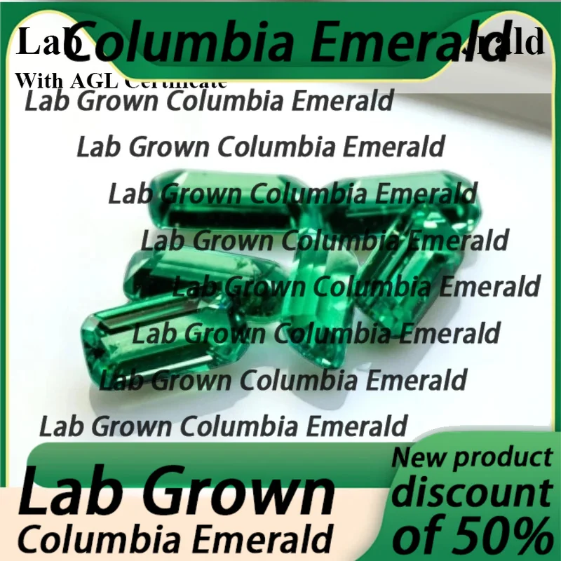 

Top Lab Grown Columbia Emerald Stones Hand-cut Hydrothermal Emeralds Gemstone For Diy Jewelry Making Selectable Certificate