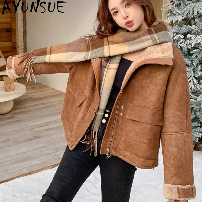 

Tcyeek Natural Sheepskin Fur Coat Real Leather Jacket Women Winter Clothes 2025 Motocycle Coats Woman Outerwear Пальто Женское