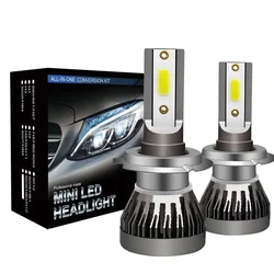 Car Light H7 LED Mini Headlight Bulbs H1 LED H4 H8 H9 H11 Headlamps Kit 9005 HB3 9006 HB4 Auto LED Lamps Turbo cob 8000LM/Pair
