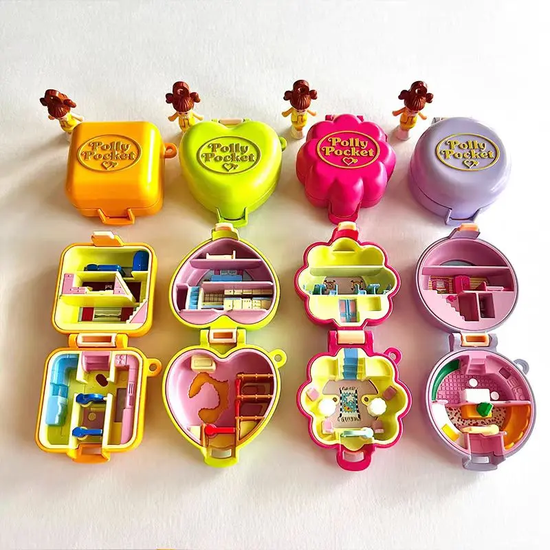 Novo original bandai polly pocket gashapon 2.0 charme bonito figura de ação mini modelo decorar brinquedo de mesa presente da menina caixa cega estoque