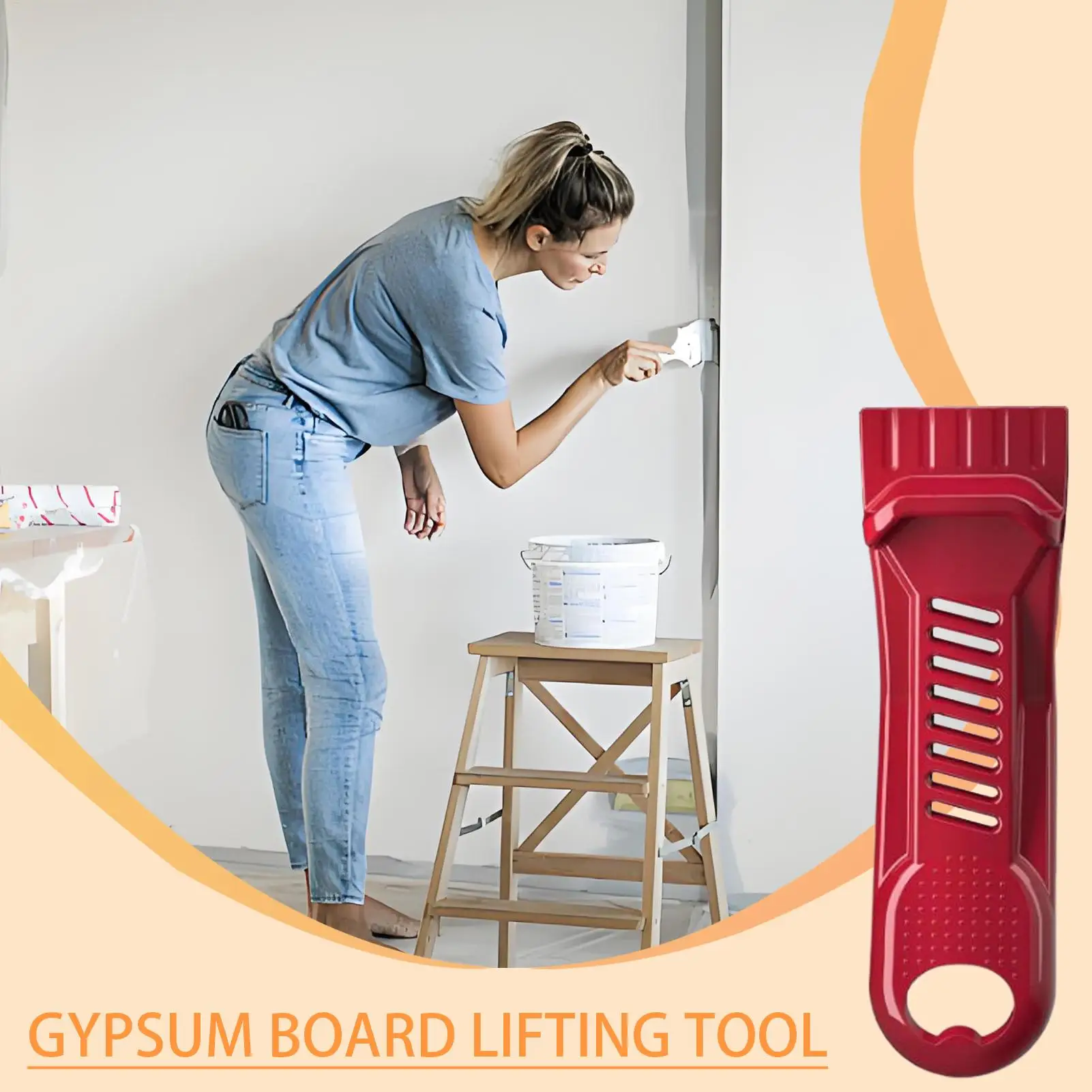 حاملة الحوائط الجافة المدمجة في أداة عرموش الحوائط الجافة خفيفة الوزن متعددة الوظائف فتاحة الزجاجات لإعادة تشكيل تجديد المنزل #3