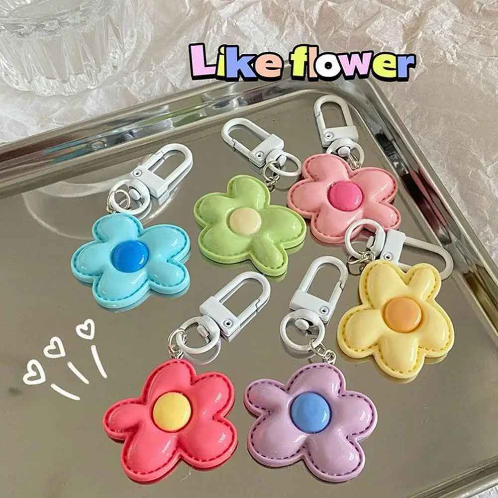 Porte-clés fleur pour document bonbon, joli porte-clés fleur, ornements de sac à dos mignons, pendentif porte-clés pour sac, bijoux cadeaux