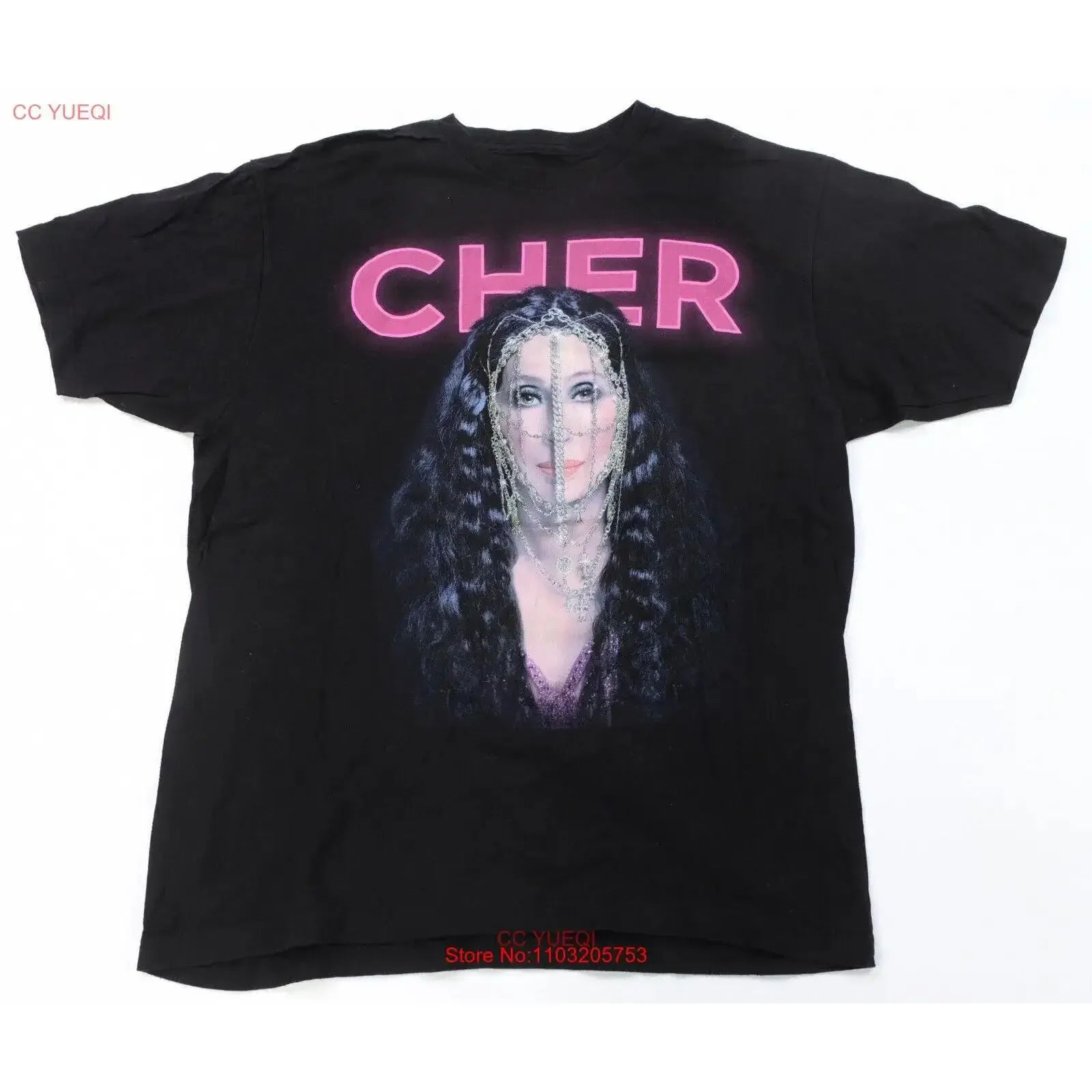 

Rare VTG Cher D2K Dressed To Kill 2014 Tour T Shirt 2010s Singer Black vintage Washed Top For Everyday Wear homme Comfortable