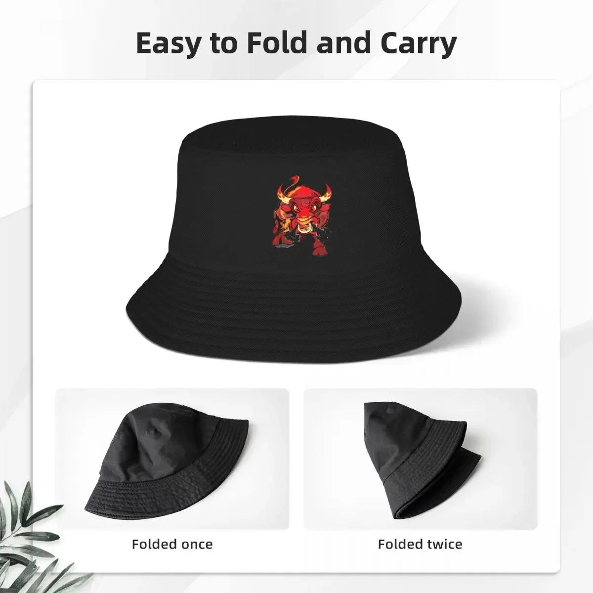 El Toro Loco Monster Bucket Hat Panama For Kids Bob Hats Outdoor Fisherman Hats Summer Beach Fishing Unisex Caps