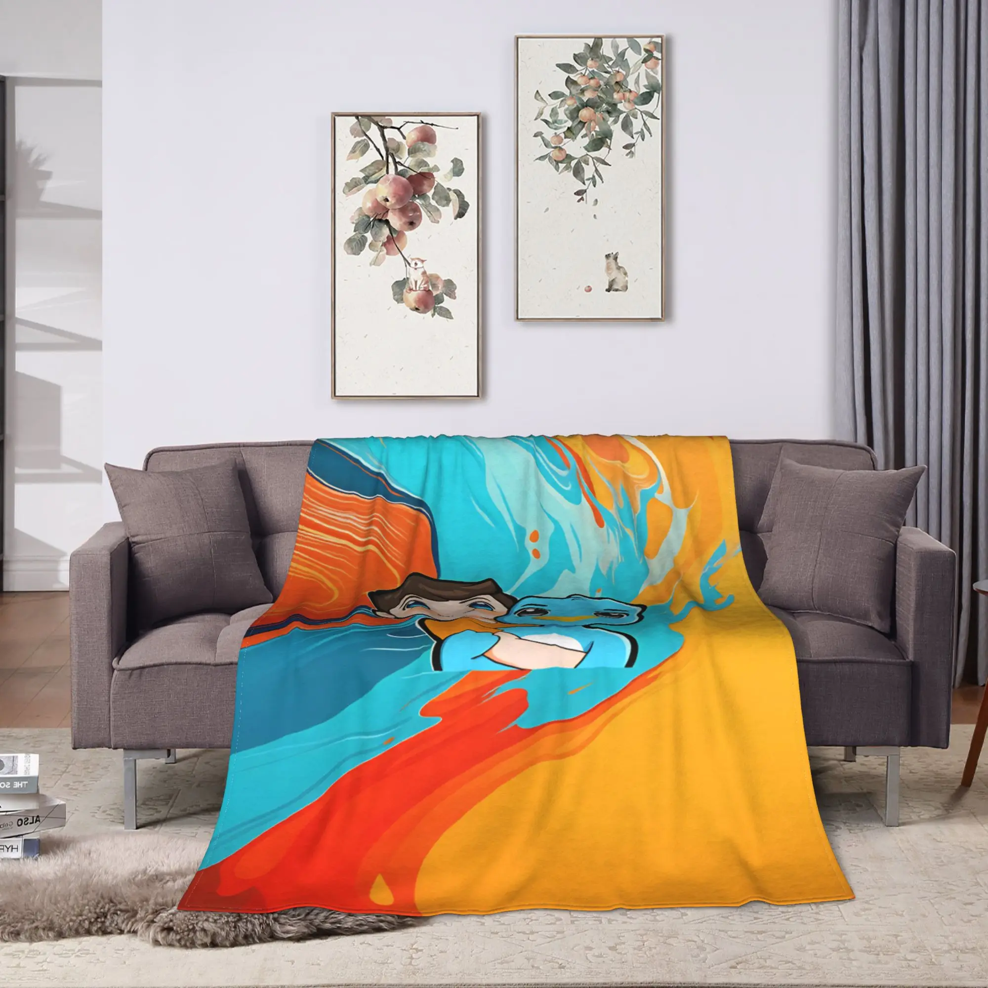 Milo And Chip Blanket  Travel Office Flannel Throw Blanket For Living Room Super Soft Design Quality Bedspread Gift