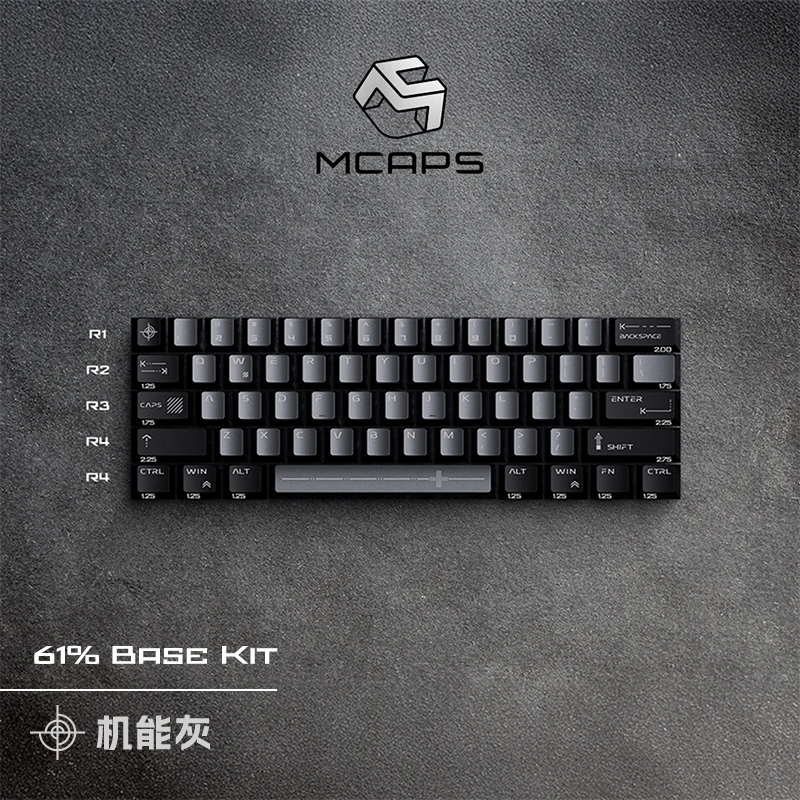 MELETRIX MCAPS Aluminum Metal Keycaps 61 Layout 64 Key Addition