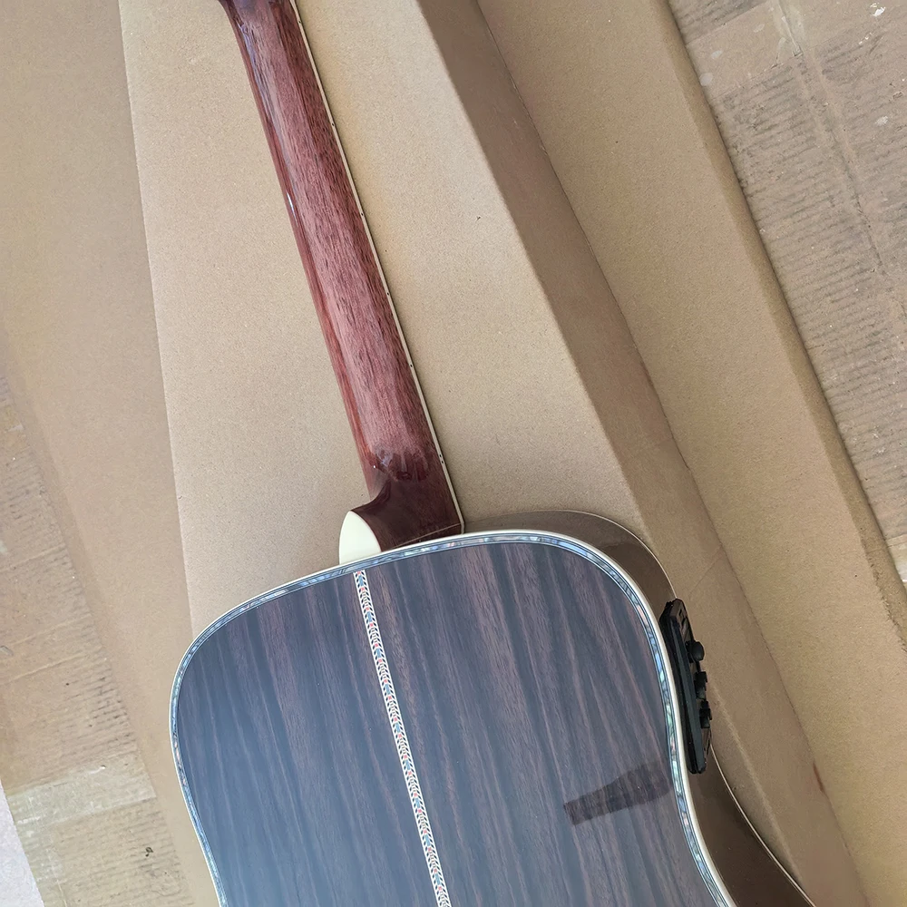 

41 inches/D-45 guitar/Solid Spruce Top/rosewood fingerboard/rosewood back panel 6 strings Acoustic electric guitar