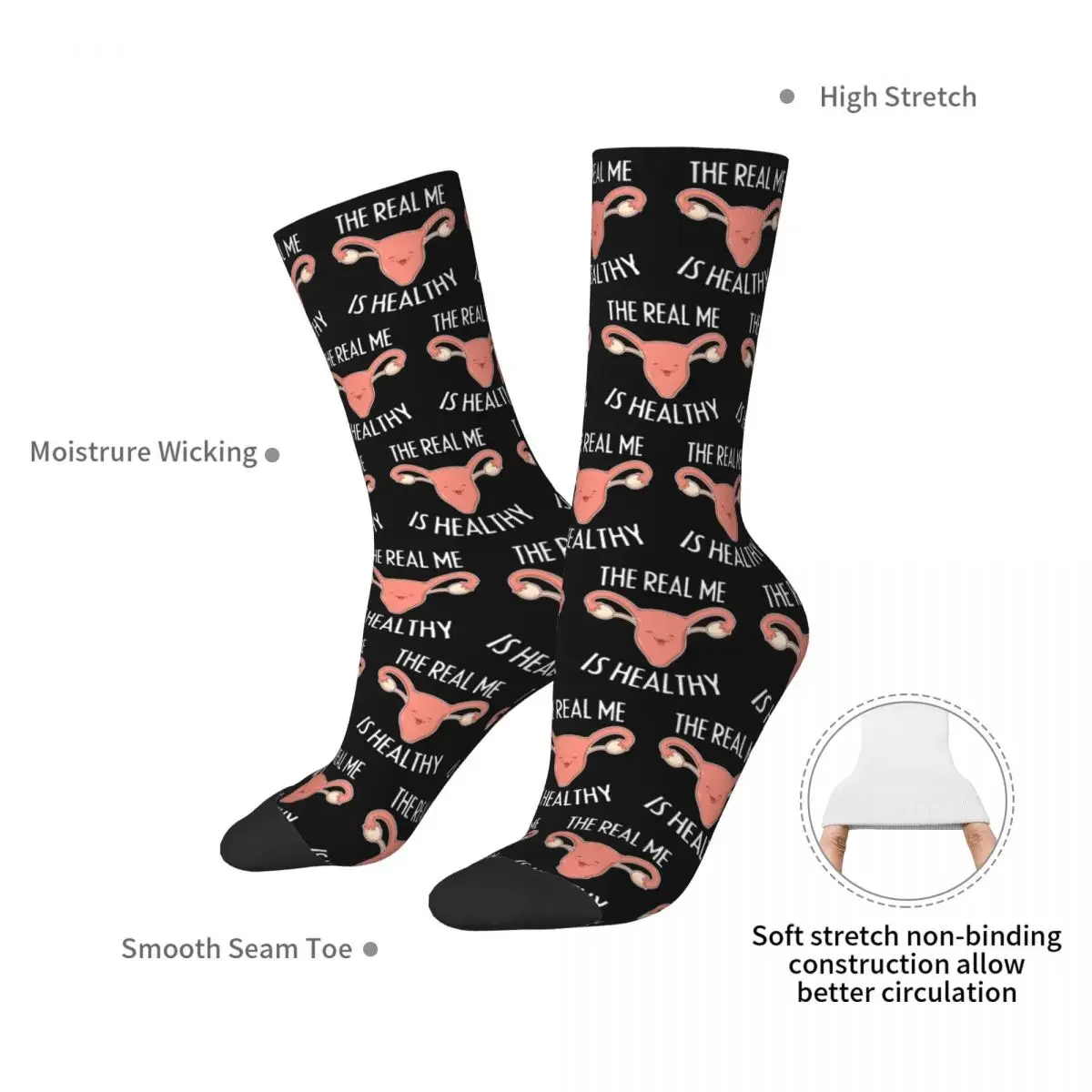 Calcetines largos de alta calidad para hombre y mujer, medias con estampado de médico Obgyn, Cuello Uterino, es saludable, ideal para todas las estaciones, ideal para regalo