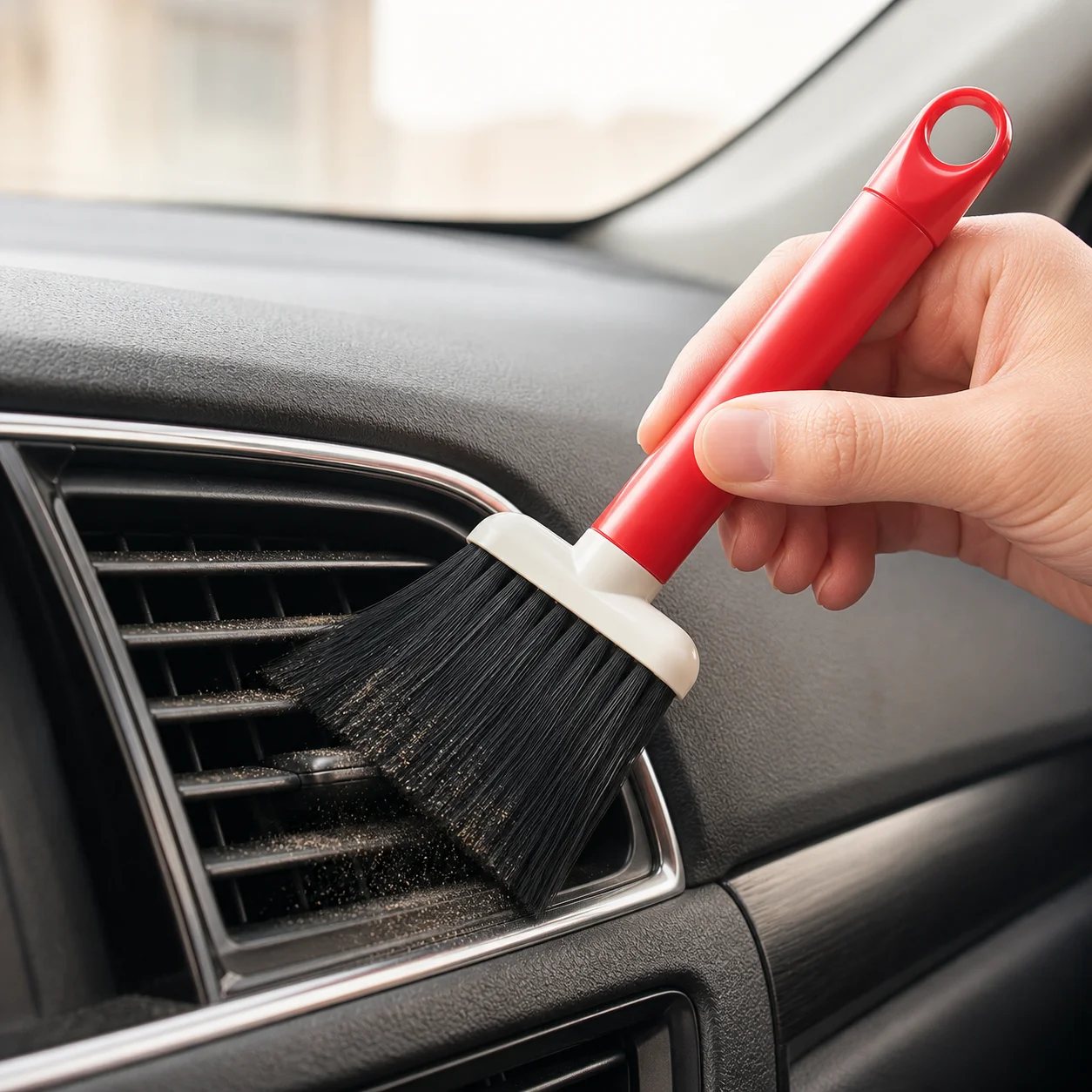 1pc Gap Cleaning Brush Soft Nylon Bristles Detailing Tool for Car Window Track Home Dusting Durable Lightweight Essentials
