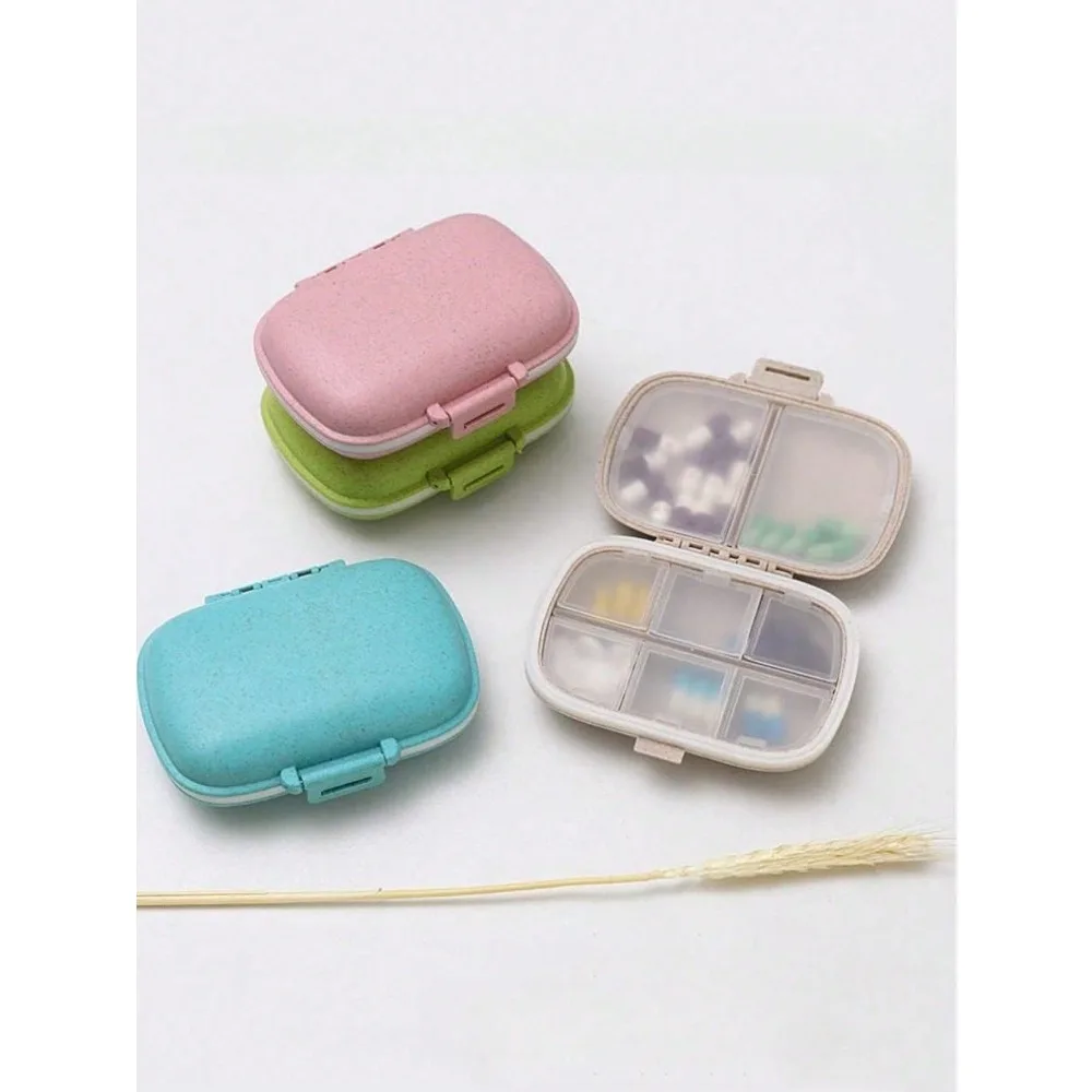 

1/2pcs New Portable 8-Slot Sealed Pill Box, Moisture-Proof Pill Case, Pill Organizer, Travel Compact Box