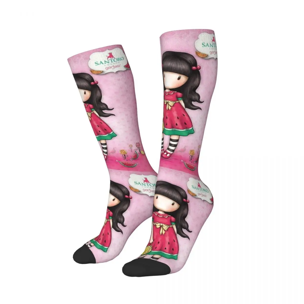 Santoro Gorjuss Socks Harajuku Sweat Absorbing Stockings All Season Long Socks Accessories for Unisex Christmas Gifts