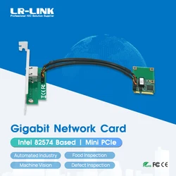 LR-LINK 2201PT Mini PCIe Network Card 10/100/1000Mbps Single Port Gigabit Copper Ethernet Network Adapter Based on Intel 82574