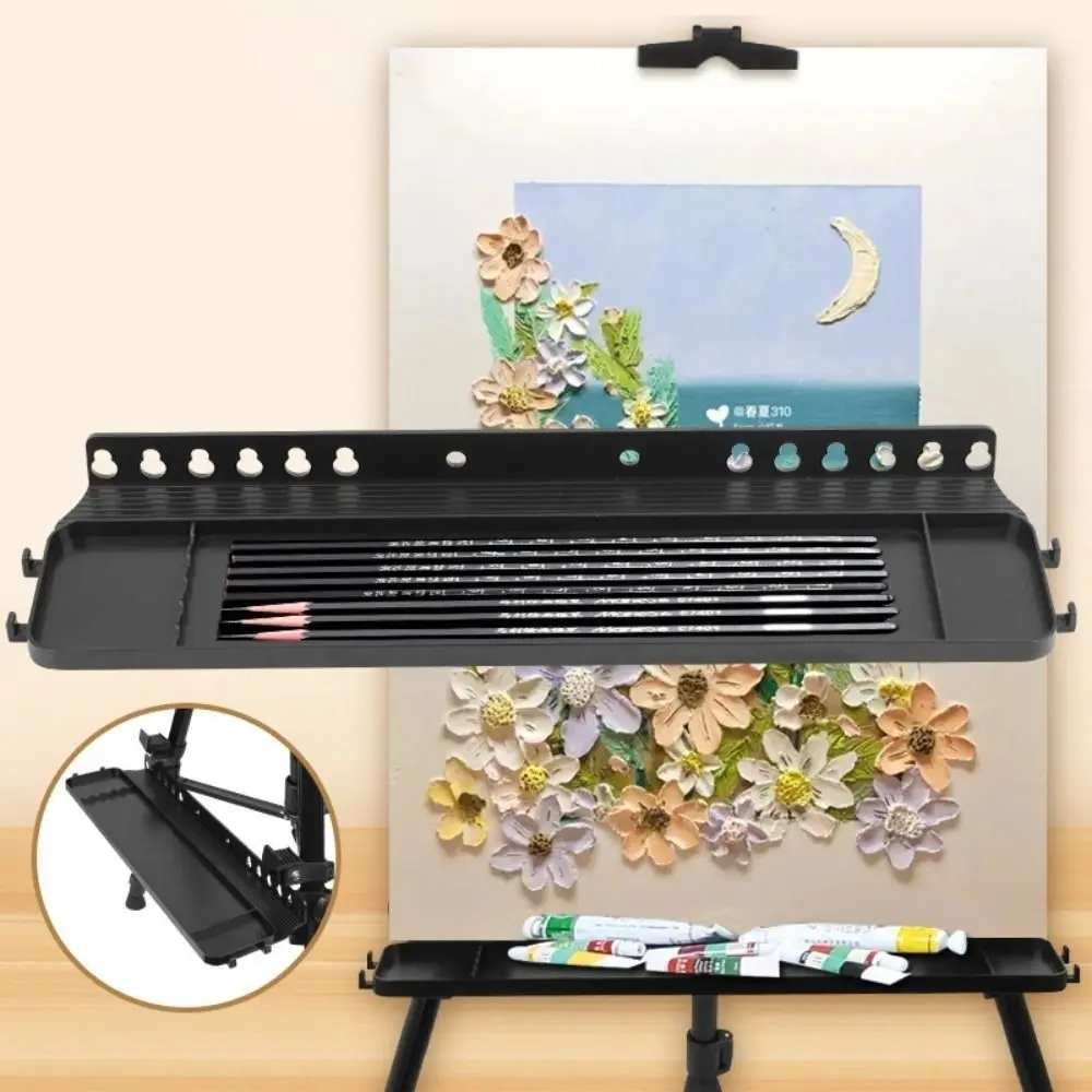 

Support Rack Detachable Easel Tray Shelf Plastic Durable Sketch Storage Rack Easy to Install 34X10CM Painting Tools Tray Student