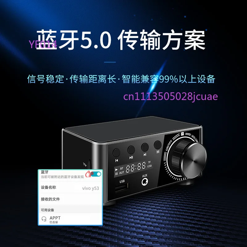 Mini Bluetooth Digital Power Amplifier Class D High-Fidelity Sound Portable Lossless Music Player