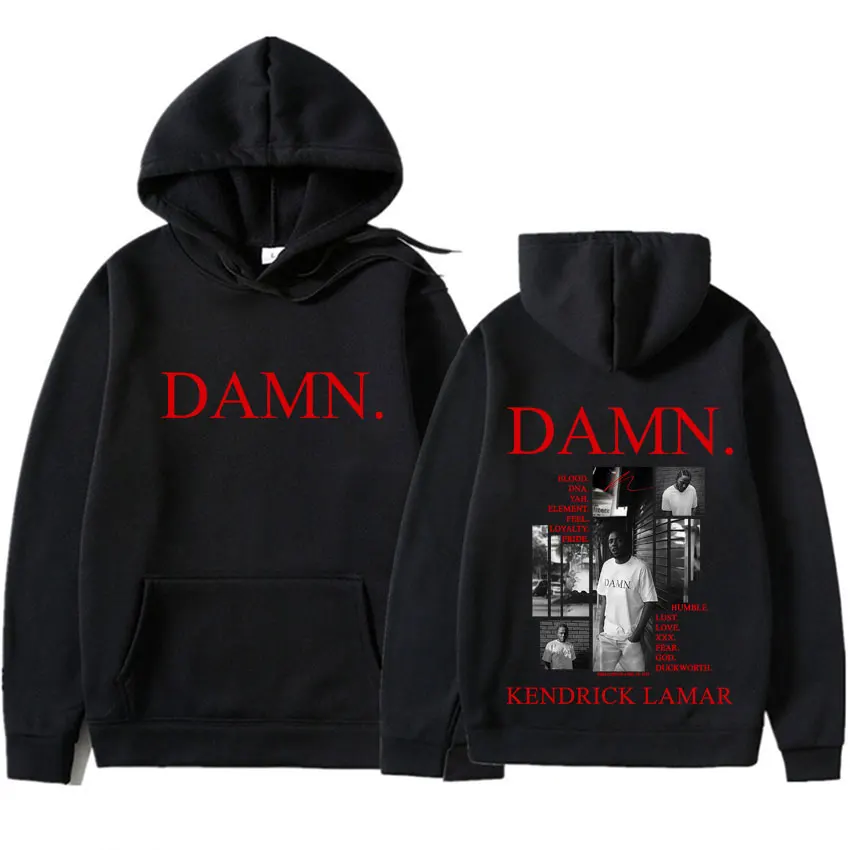 

Rapper Kendrick Lamar Damn Tour 2025 New Album Hoodie Mens Clothing Fashion Pop Gothic Pullovers Harajuku Aesthetic Sweatshirts