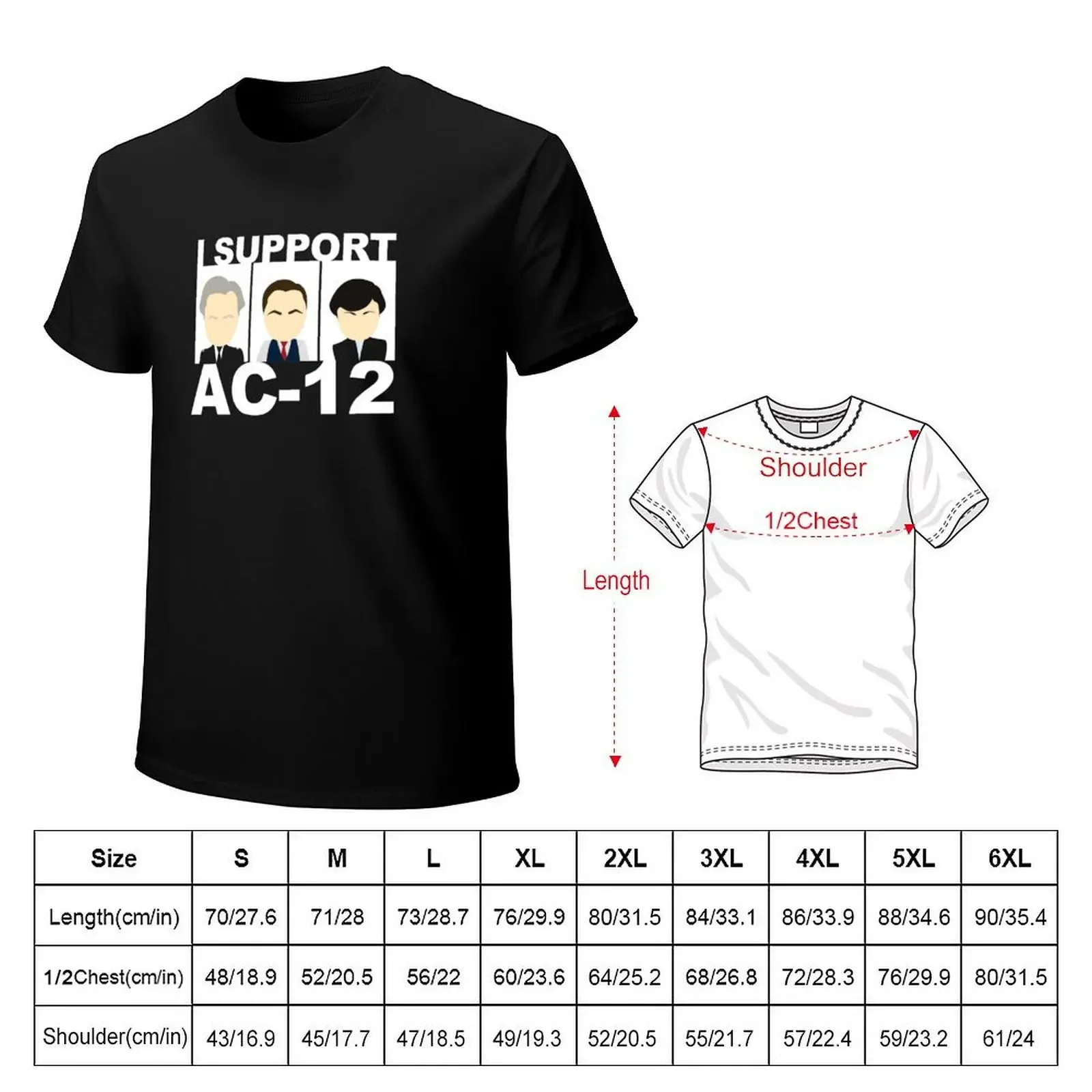 Line of Duty AC-12 T-Shirt hippie clothes man t shirt anime t shirts cute tops mens big and tall t shirts