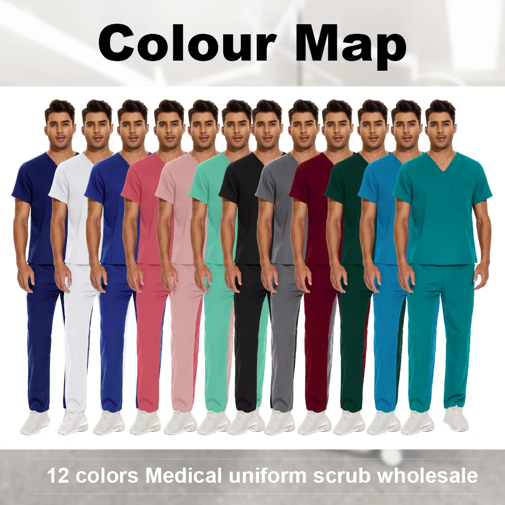 Wholesale Mens Scrubs Nursing Uniform Clinical Medical Scrubs Uniforms Good Quality Hospital Accessories Surgical Uniforms Scrub