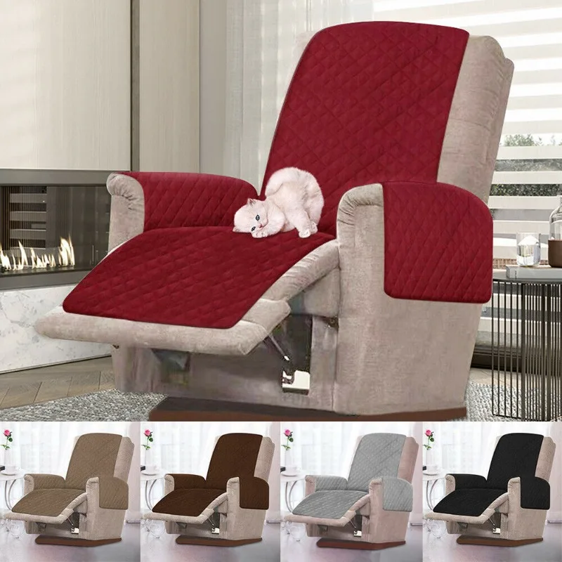 1Pcs Single Seat Sofa Cover Solid Color Plaid Pattern Armchair Cover Pet Sofa Protector Couch Mat Home Decor No Chairs