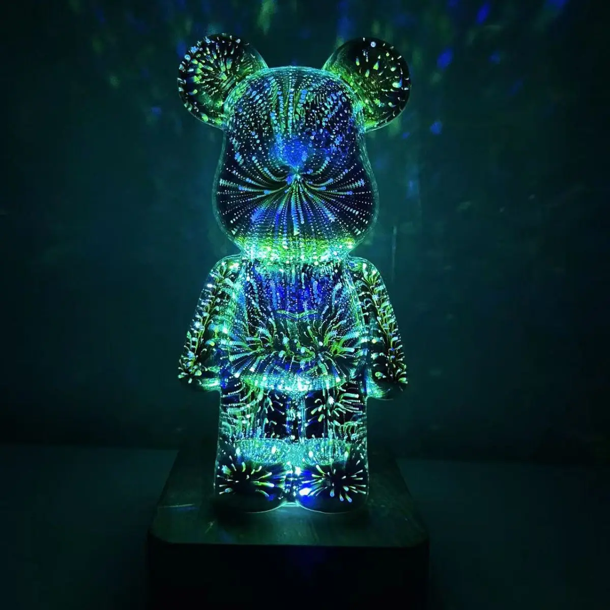 

Фейерверк Стекло 3D Медведь Гальваника Стереоскопический Эффект Домашняя Спальня Гостиная Украшения Атмосфера Маленький Ночник