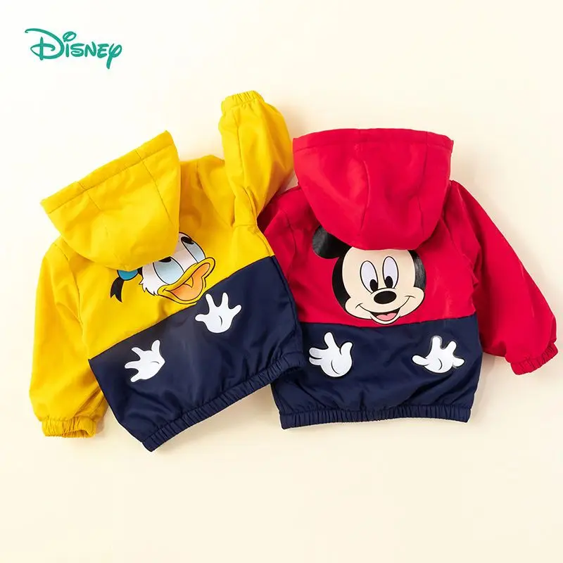 Cartoon cute Mickey Donald duck series jacket Disney children's autumn and winter warm and thickened new baseball uniform top